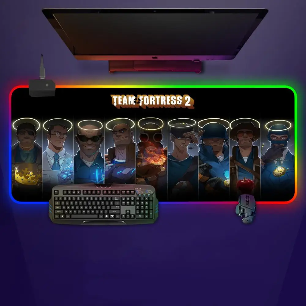 

Varmilo Team Fortress 2 Mouse Pad LED Light Mousepad RGB Keyboard Cover desk accessories office Desk-mat Colorful Surface Mouse