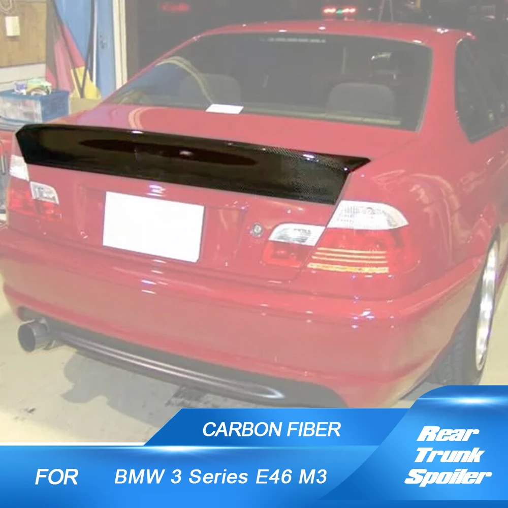 

Задний спойлер для багажника, крыло для багажника BMW E46, 4-дверный седан M3 1999-2004, черное/серое углеродное волокно, детали для тюнинга автомобиля FRP, праймер