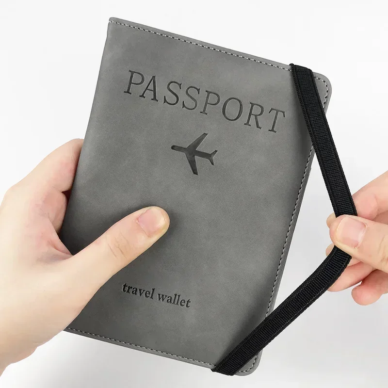 Designer Personalised Passport Cover Travel Document holders for Travel Business Elastic Band customised passport holder