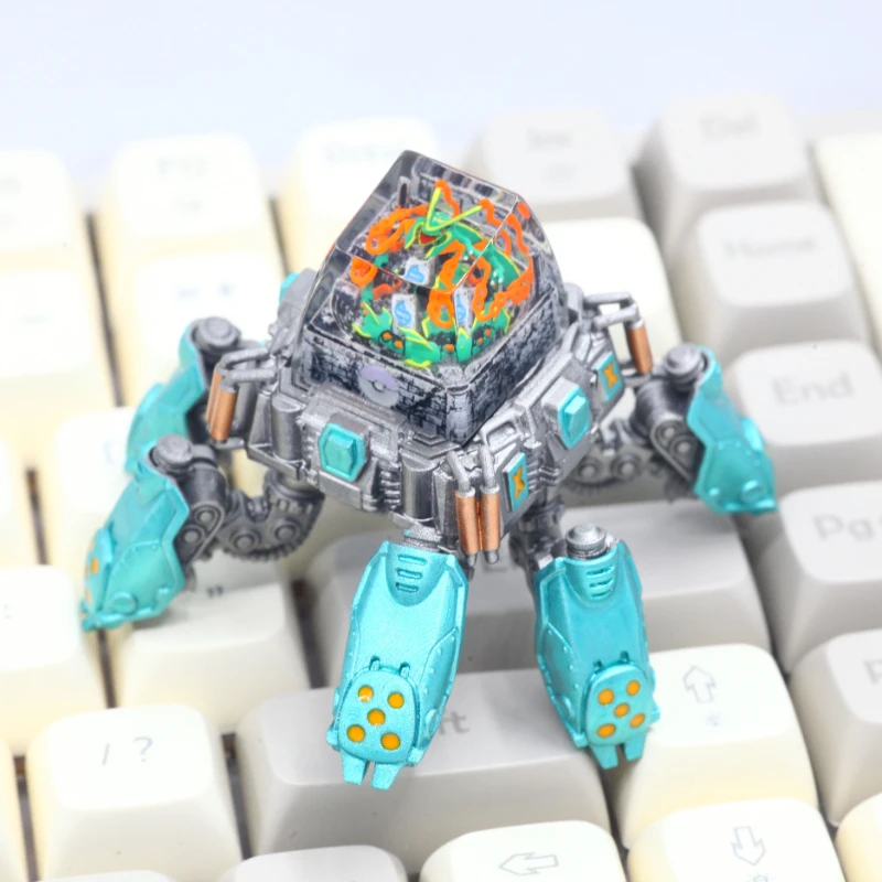Echome Mecha Keycap Display Stand 3d Resin Anime Keyboard Cap Armazenamento Personalizado para Decoração de Desktop Gamer Gift - Imagem 5