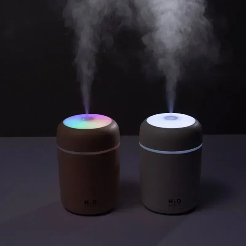 Portable LED light mini 300ml h2o Spray Mist humidifier Double Wet Aroma Essential Oil Diffuser Car usb air humidifier air humidifier