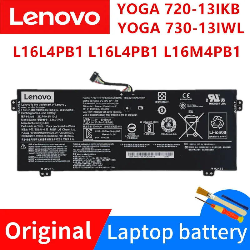 

Новый оригинальный аккумулятор Lenovo YOGA 720-13IKB 720-13IKBR YOGA 730-13IKB 730-13IKB для ноутбука L16L4PB1 L16L4PB1 L16M4PB1