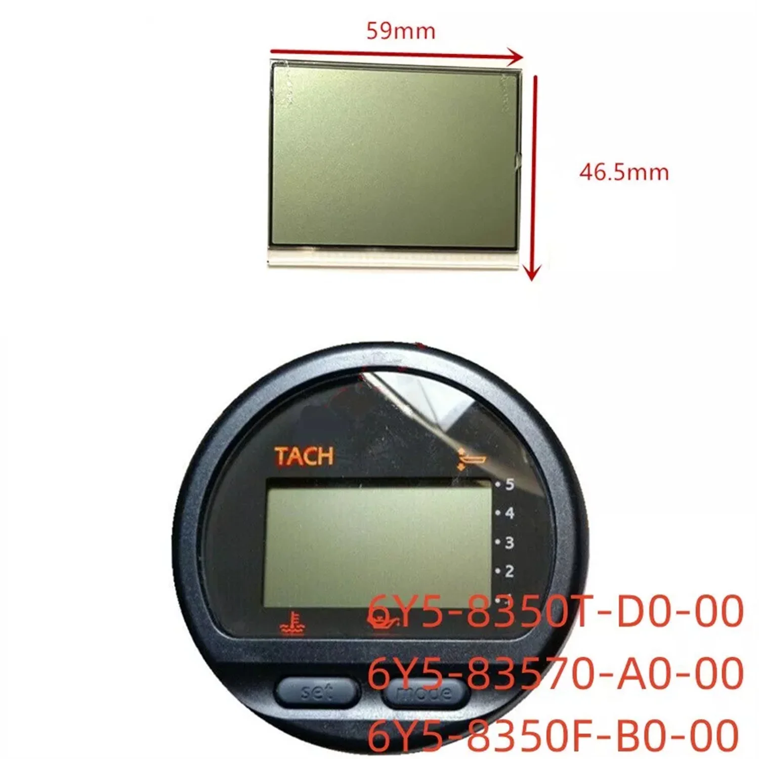 Yamaha 보트 디지털 TACH 게이지 속도계 타코미터, 연료 온도 게이지 계기판 부품, LCD 디스플레이 6Y5-8350T-D0-00