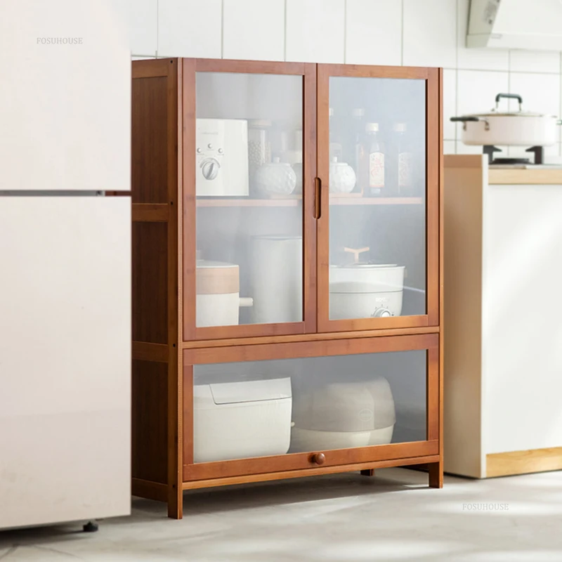 Multi-layer Kitchen Cabinet Small Apartment Kitchen Cabinets Multi-functional Floor-standing Living Room Sundry Storage Cabinets