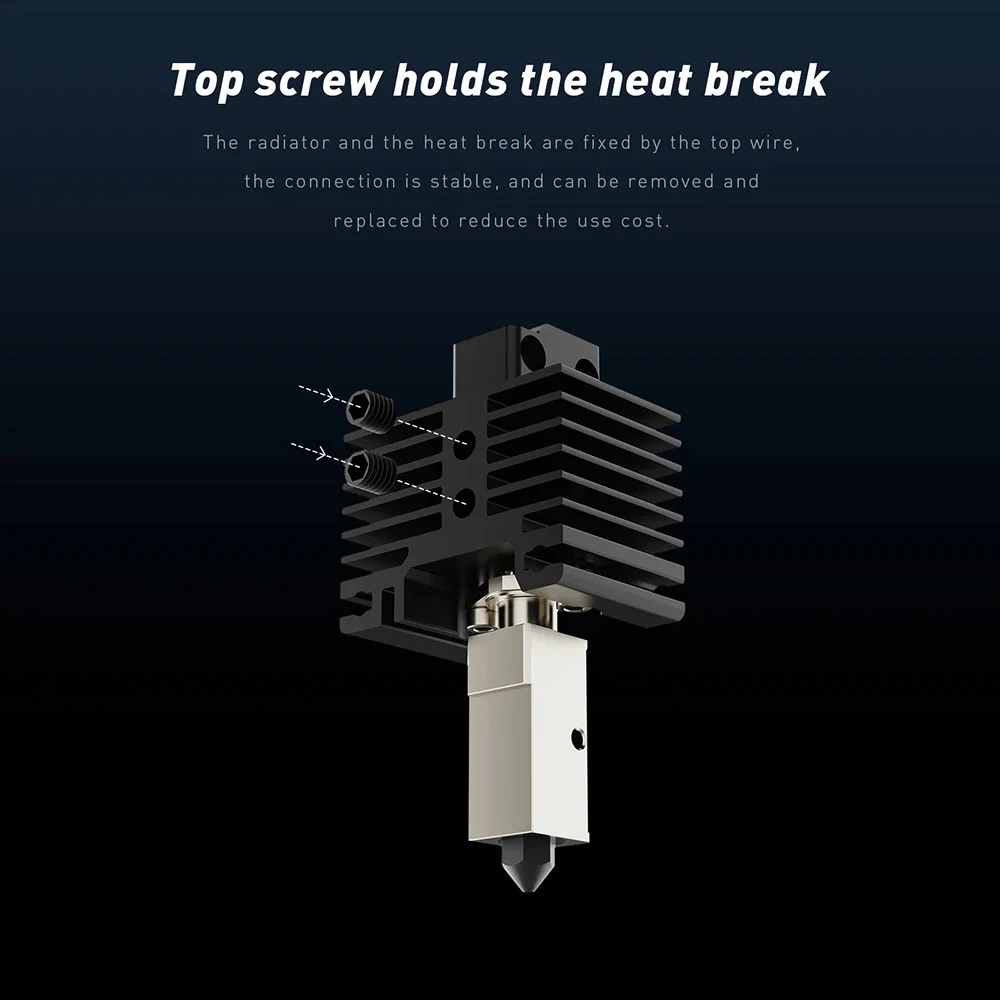 Per Bambu Lab X1,X1C Carbon 2.0 Versione Aggiornata Chrome-Zirconio Rame Heatbolck High Flow Hotend Fit Bambulabs P1P,P1S