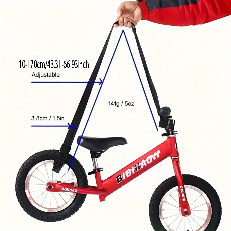 Adjustable Electric Bike Shoulder Strap Non Slip Nylon Carrying Belt Skateboard Kick Scooter Hand Carrying Straps Portable