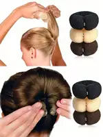 Accessoire pour chignon en mousse circulaire de 17 cm, pour chignon donut, chignon de ballet et chignon queue de cheval, pour coiffure DIY 1