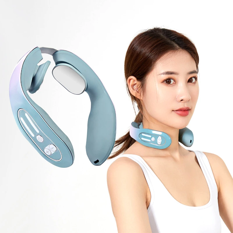 Portable Cervical Spine Massager Microcurrent Pulse Vibration Kneading
