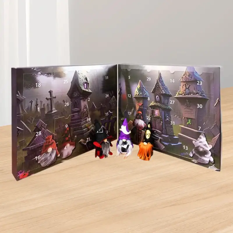 Halloween Advent Calendar Mini Cartoon Halloween Countdown Calendar Gnome Countdown Advent