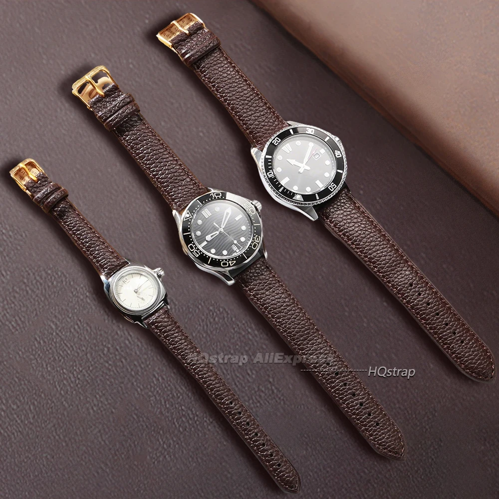 Sleek Universal Leather Watch Strap - Premium Wristband Accessory