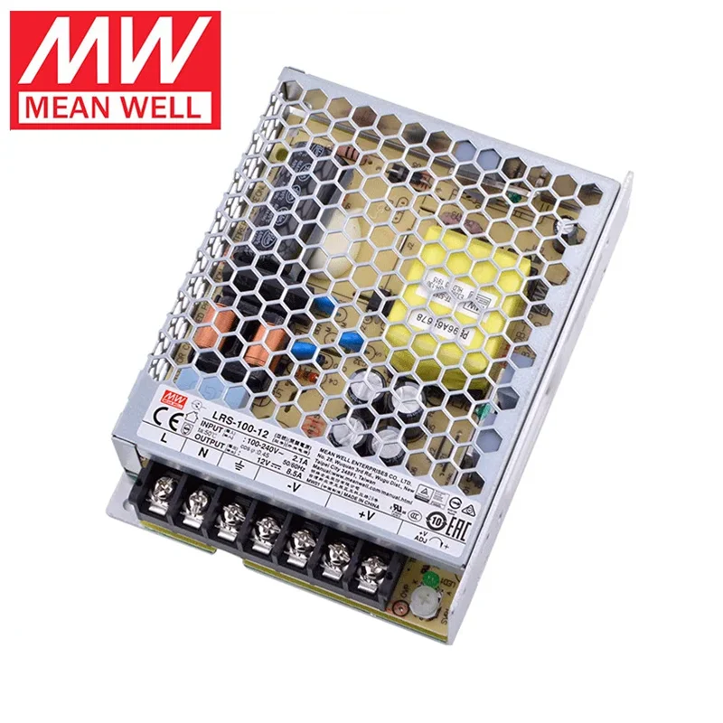 Fonte de Alimentação do Interruptor do Poço Médio ca de Meanwell cc Única Saída Lrs1003.3v 5v 12v 15v 24v 36v 48v 100w