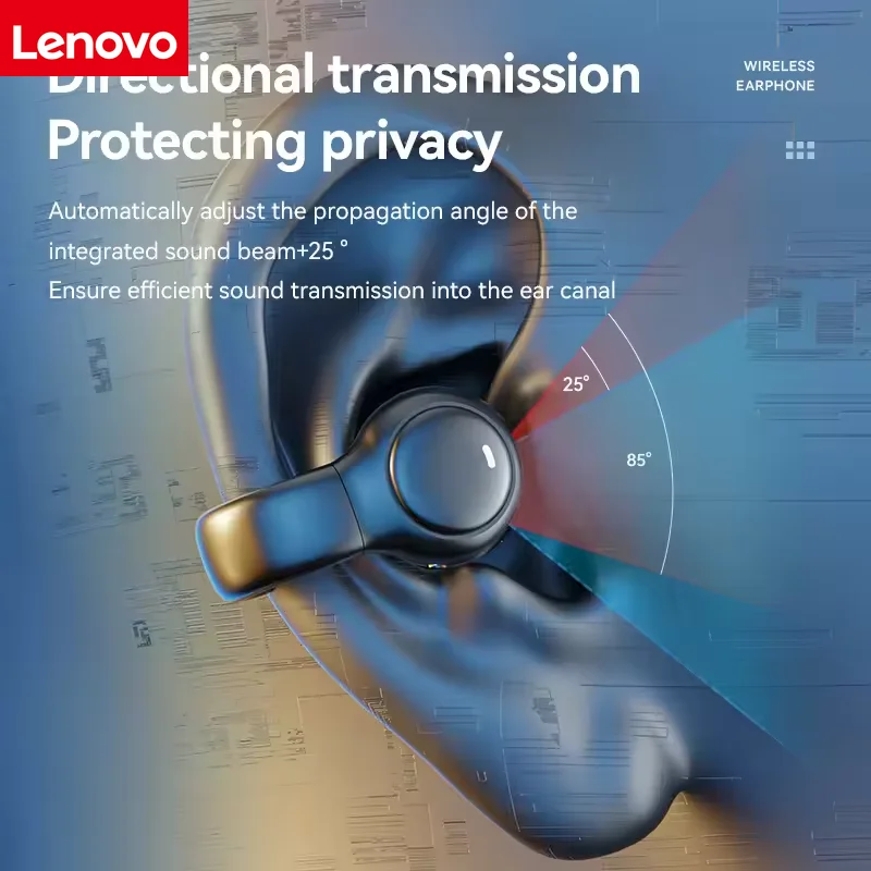 Lenovo High Quality Bone Conduction Wireless Earphones Bluetooth Noise Reduction Sports Earphones Suitable For Xiaomi Iphone