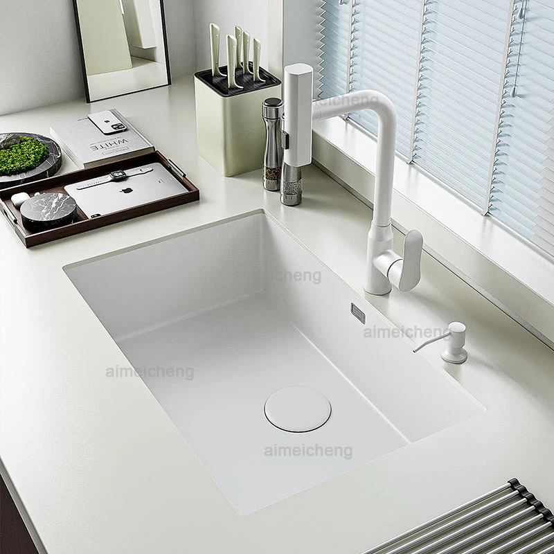 Latest High end Wear resistant 304 Stainless Steel Anti slip and Anti scratch Milk White Japanese Single Slot