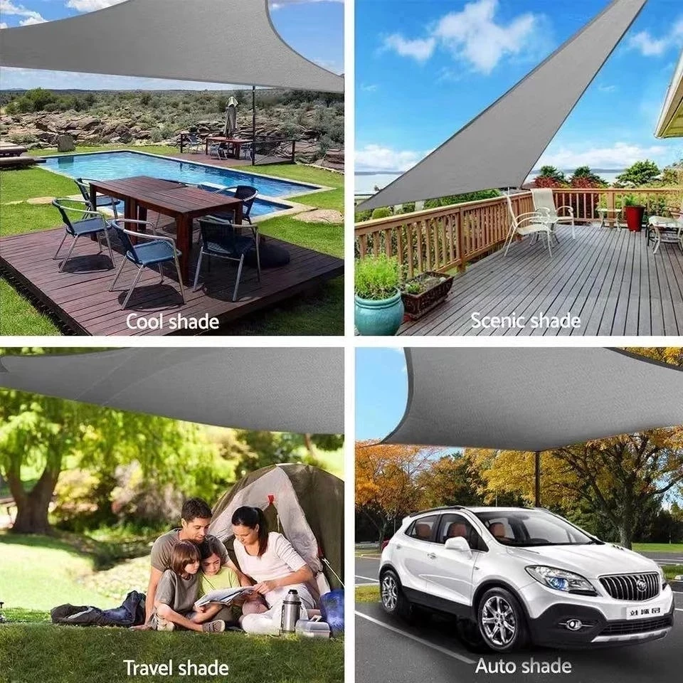Sun Shade Sail Outdoor Awnings Waterproof Sun Shade Sail Garden Canopi For Terrace Car Canvas Awning Rectangle Pool Sun-Shelter Sunshade Sail