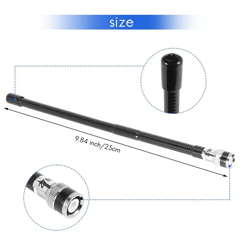 2PCS 27Mhz BNC V8 공중 단파 핸드셋 공중 라디오 안테나