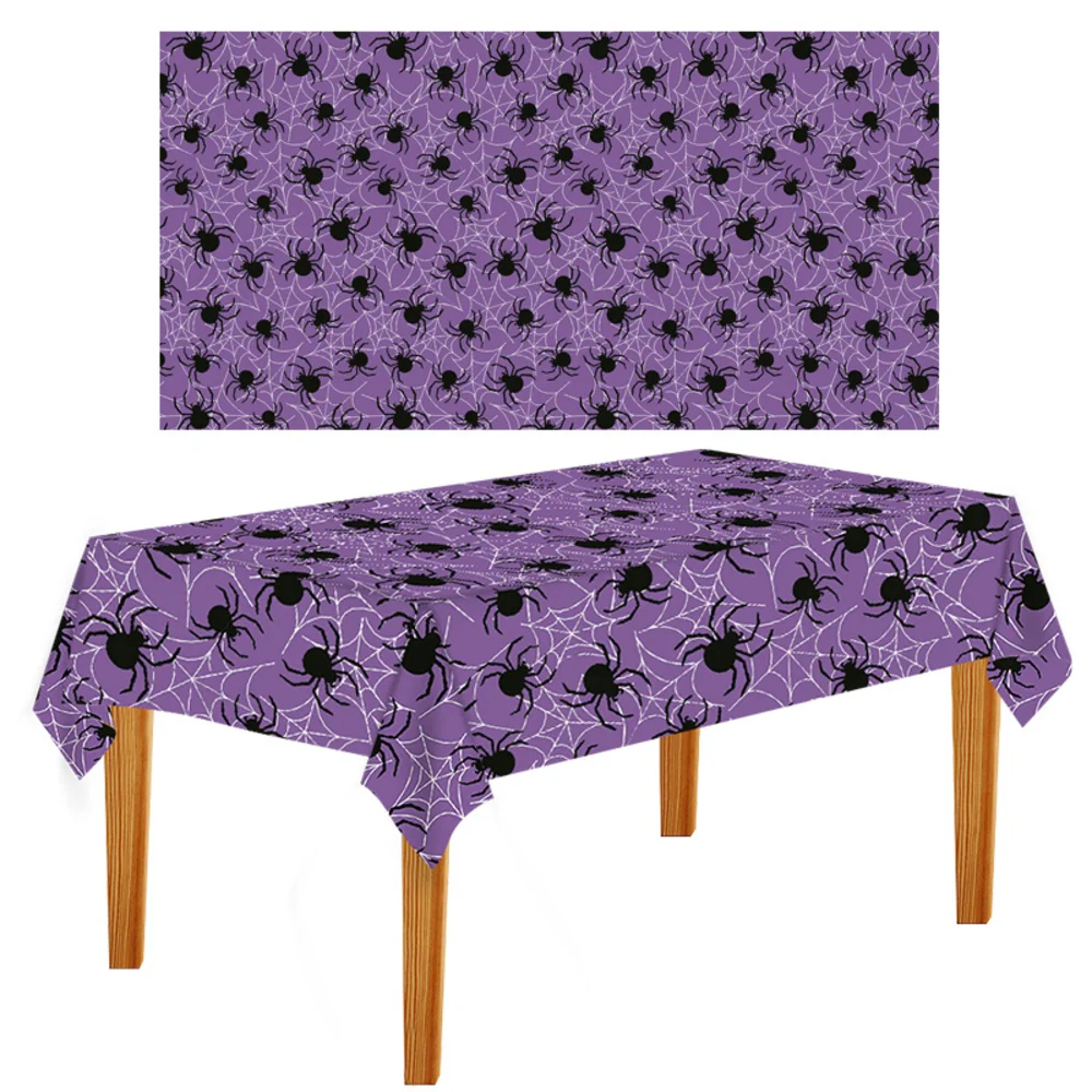 Halloween Decoration Tablecloth Plastic Rectangle Dining Table Cover 130X220CM
