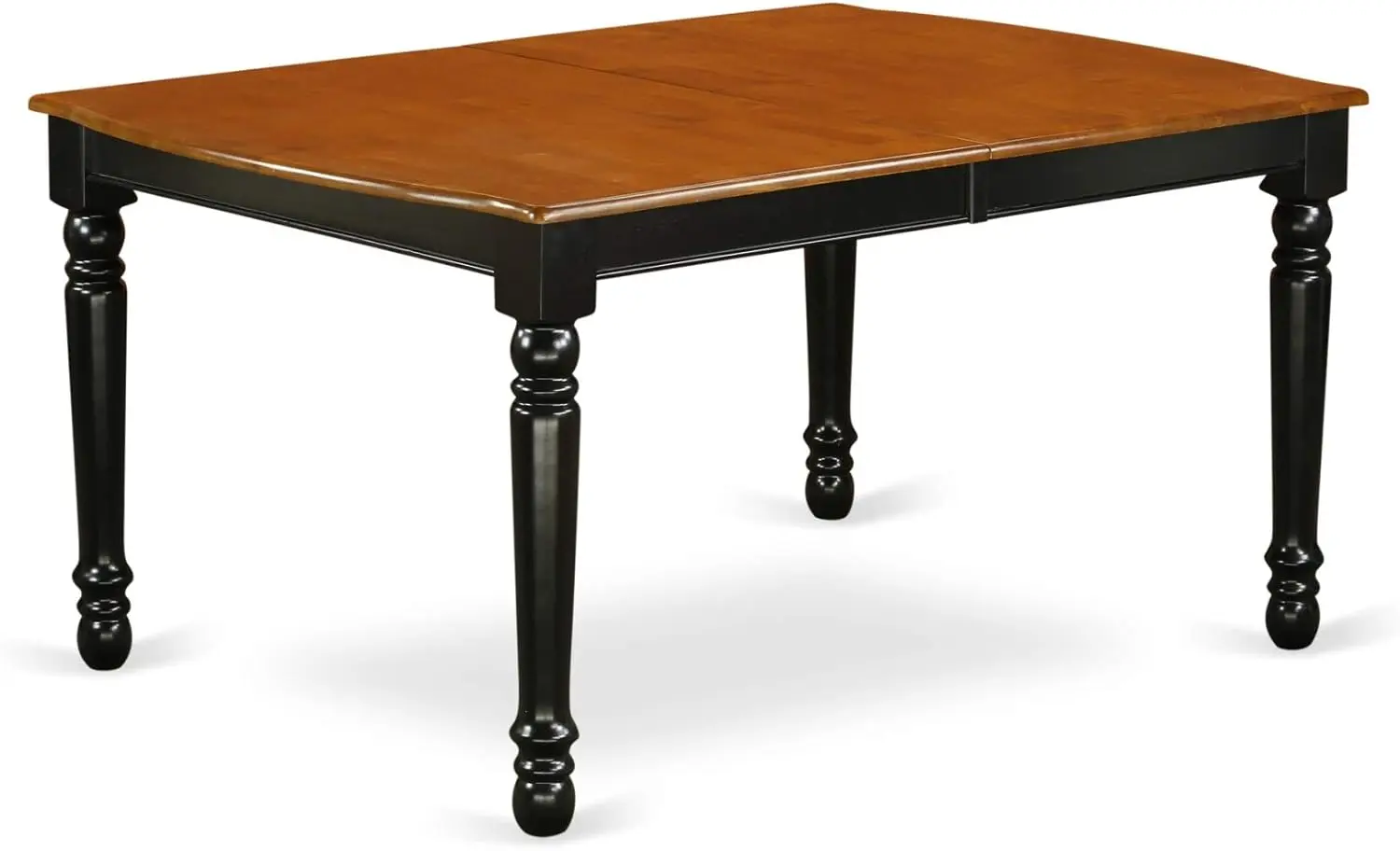 

East West Furniture DOT-BCH-T Dover Kitchen Dining Table - a Rectangle Wooden Table Top with Butterfly Leaf & Stylish Legs