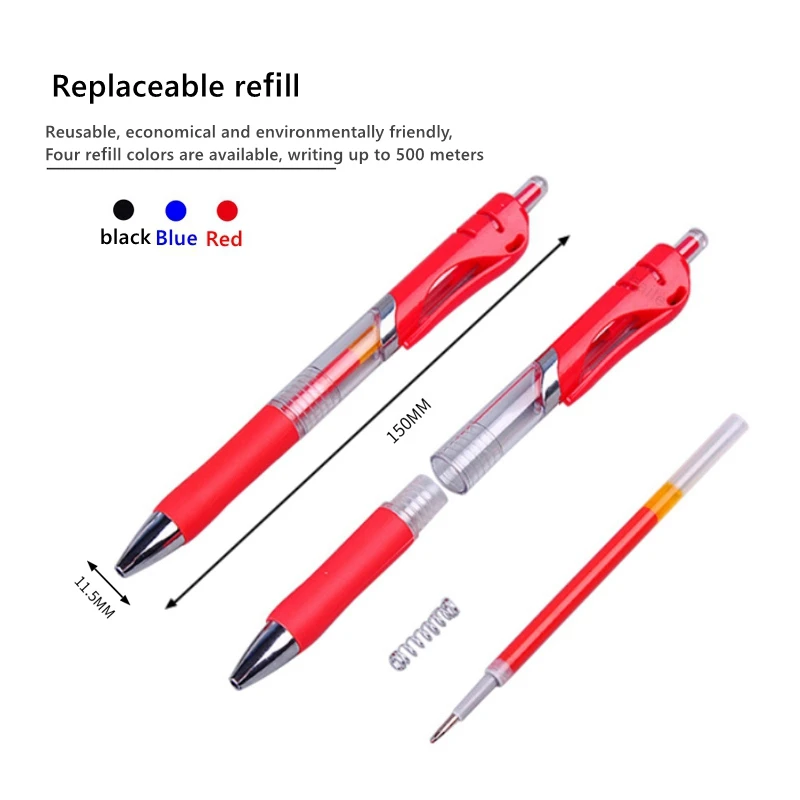 Haile Large Capacity Business Retractable Gel Pens Refills