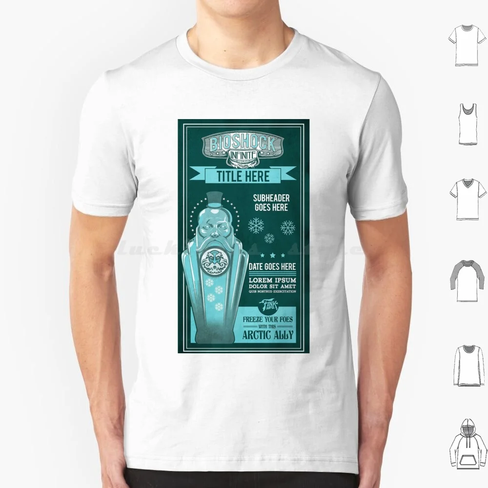 Maglietta Invernale Uomo Anziano Big Size 100% Cotone Videogioco Bioshock Infinite Bioshock Bioshock 2 Elizabeth City Plasmids Vigors