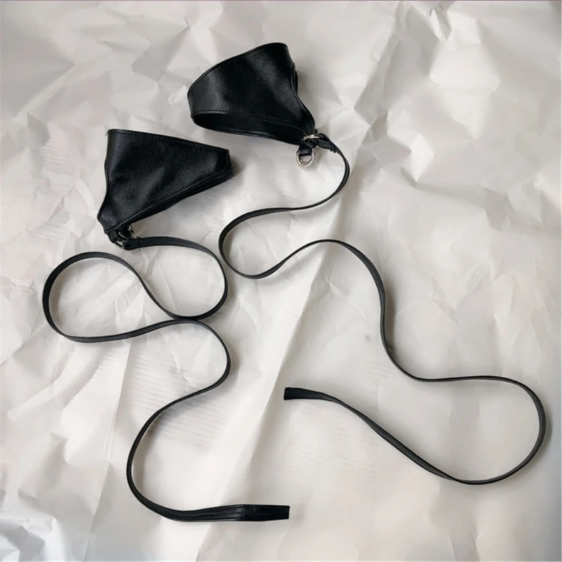 

Y2K Fingerless Gloves with Adjustable Strap Gloves Cosplay Costume Mittens