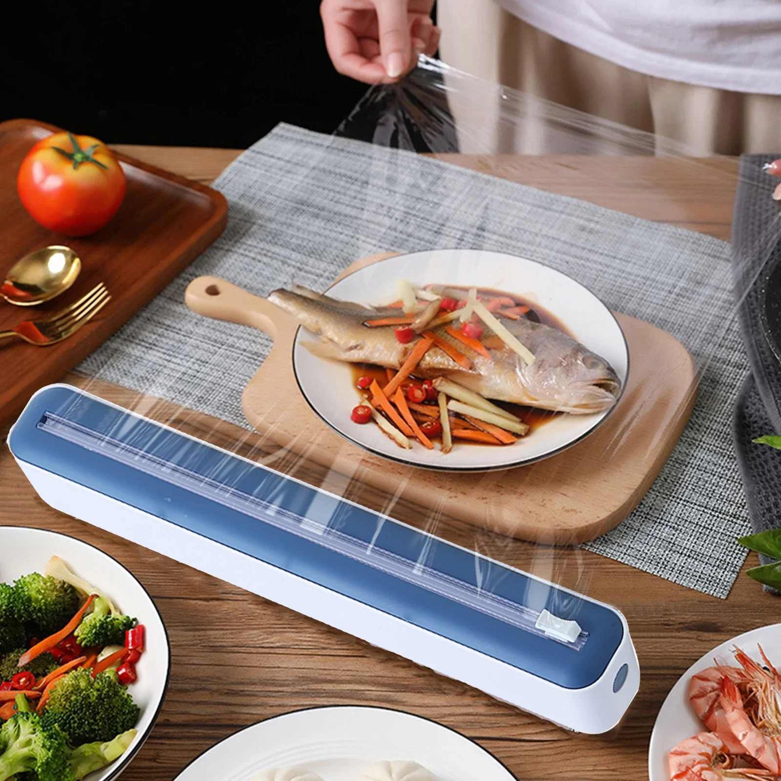 Cling Film Dispensers Wall Mount Magnetic Aluminum Foil Slider Cutter Storage Box Reusable Dustproof Moistureproof Kitchen Tools food film dispenser cling wrap dispenser kitchen wrap dispenser plastic wrap dispenser cling film cutter plastic wrap cutter