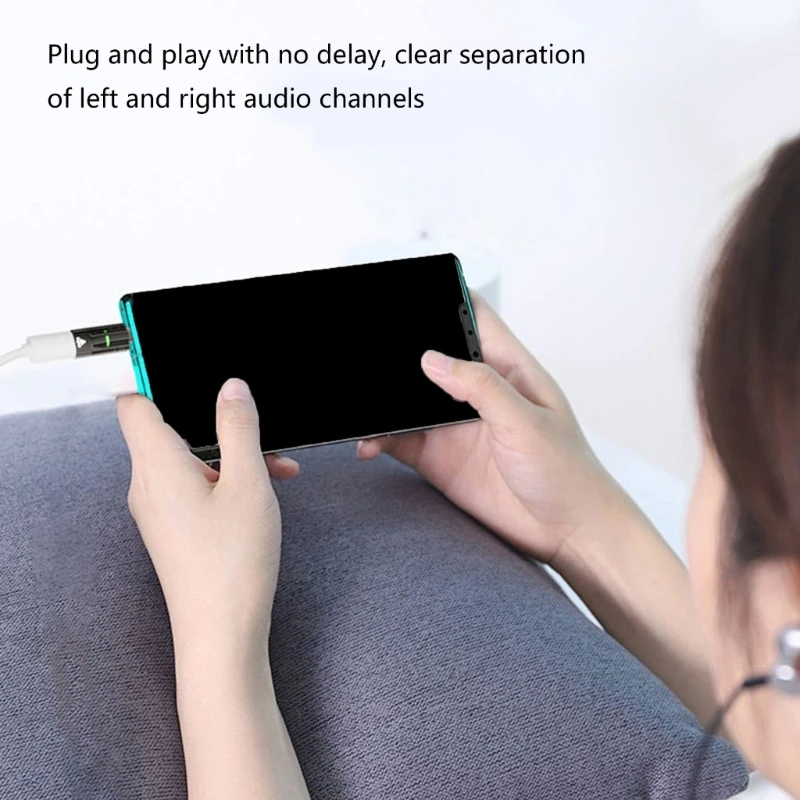 Y2GD 고해상도 USB C 3.5mm 헤드폰 어댑터 드라이버 필요 없음 하우징