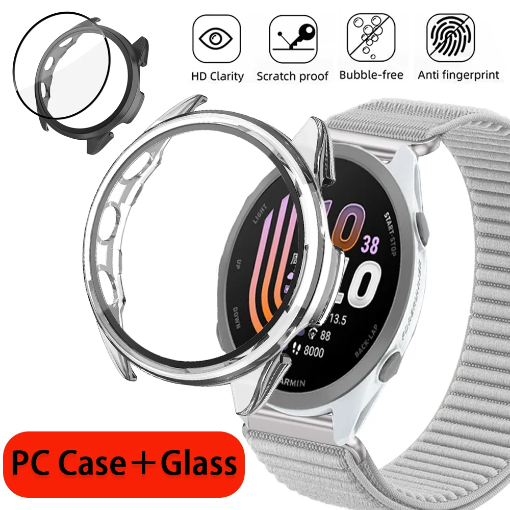Garmin Forerunner & Venu Series Protective Tempered Glass Shell with PC Case