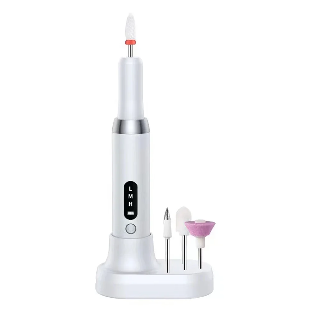전기 네일 폴리셔 무선 네일 드릴 펜, USB 휴대용 네일 파일 그라인딩, 각질 제거 세트, 홈 네일 살롱 도구 