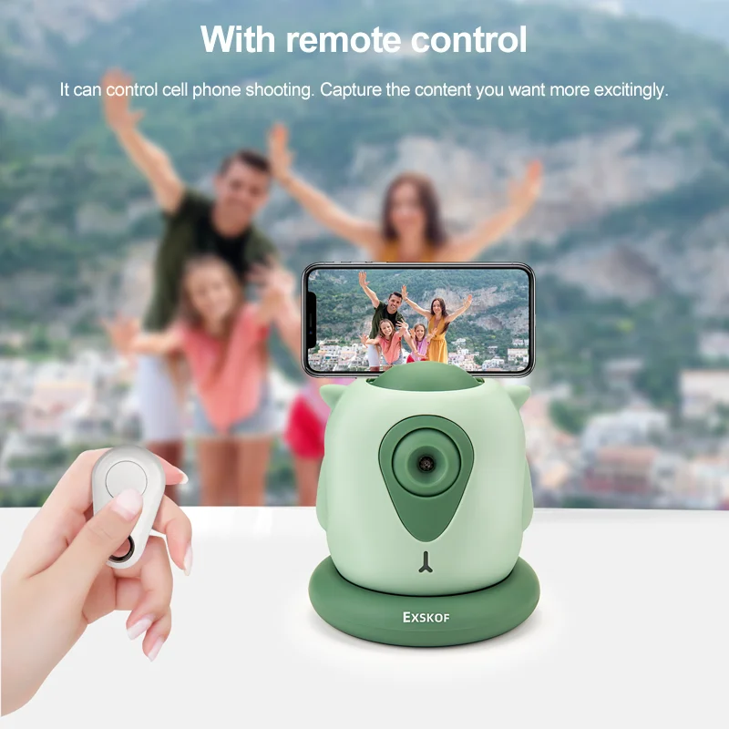 Smart Shooting Gimbal Selfie 360° Rotation Auto Face Tracking Holder Base For GoPro Hero 12 11 10 9 8 7 DJI Osmo Action 4 Phone