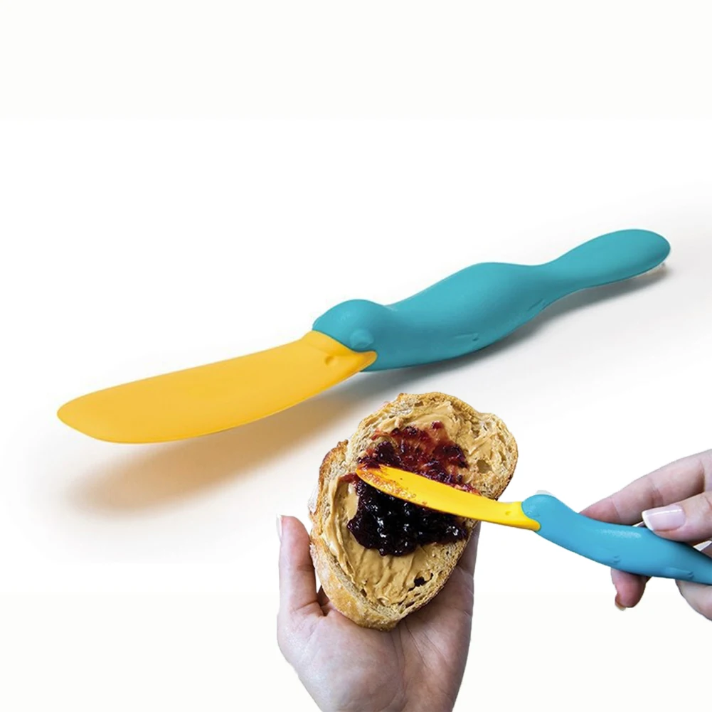 Cute Platypus Sauce Jar Silicone Scraper Cheese Spatula Bread Butter  Spreader Kitchen Gadgets Cheese Smear Brush Kitchen Tools