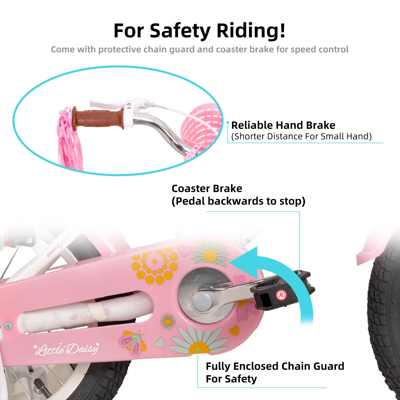 Kids Bike with Streamers & Doll Seat 3
