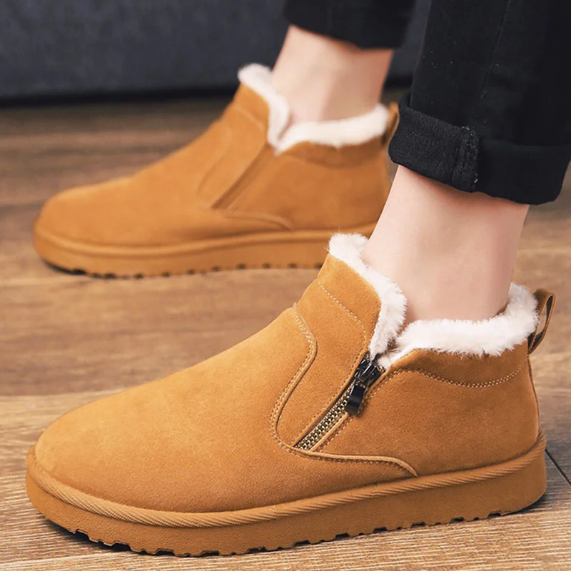 

Snow Boots 2023 Winter New Shoes Fur Men Outdoor Platform Men's Winter Sneakers Cotton Shoe Ankle Boots Work Boots Footwear