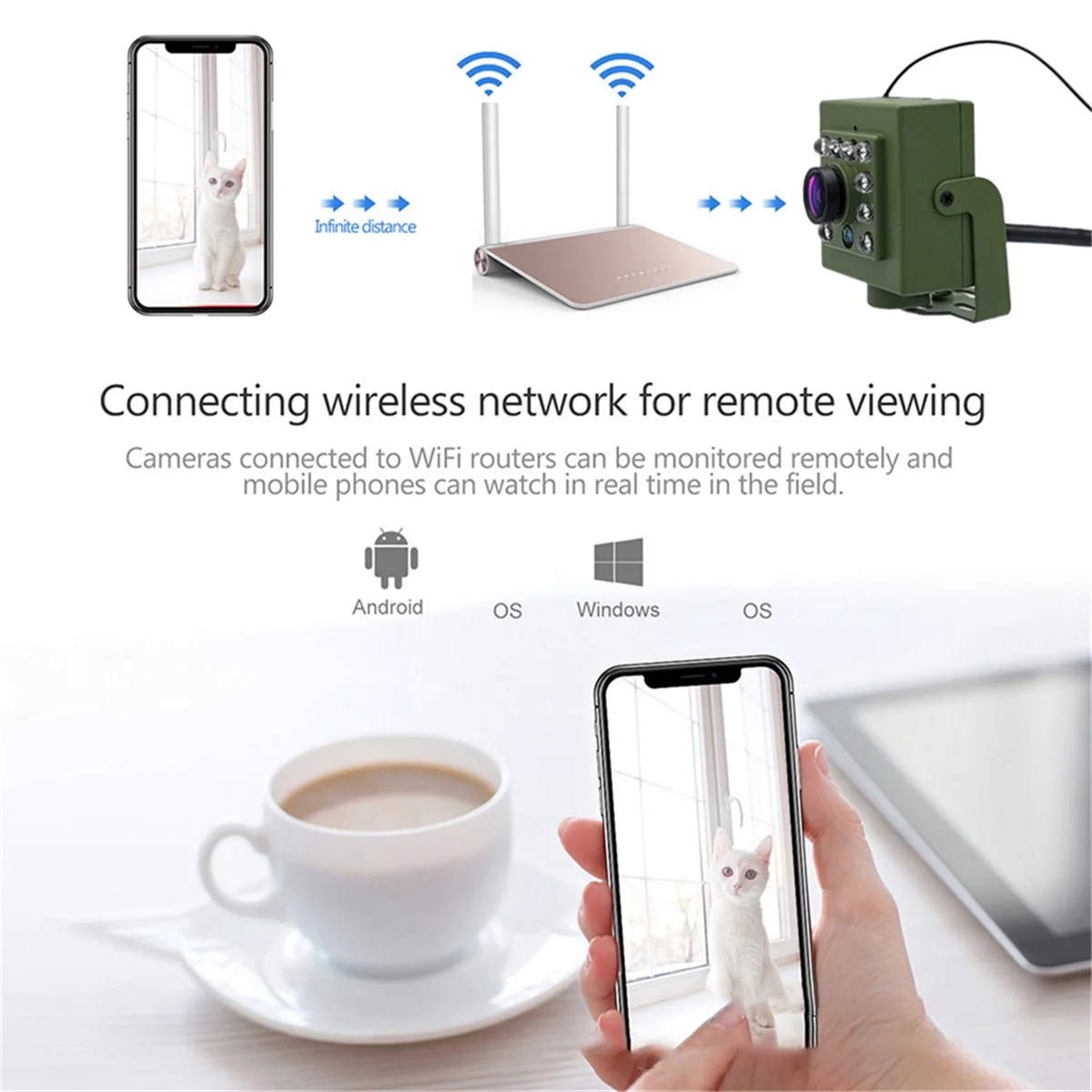 새로운 500만 화소 와이파이 새둥지 카메라 오디오 1920P IR 컷 야간 투시 RTSP FTP 미니 IP IPC 애완 동물 둥지 조류 관찰 2.8mm 렌즈