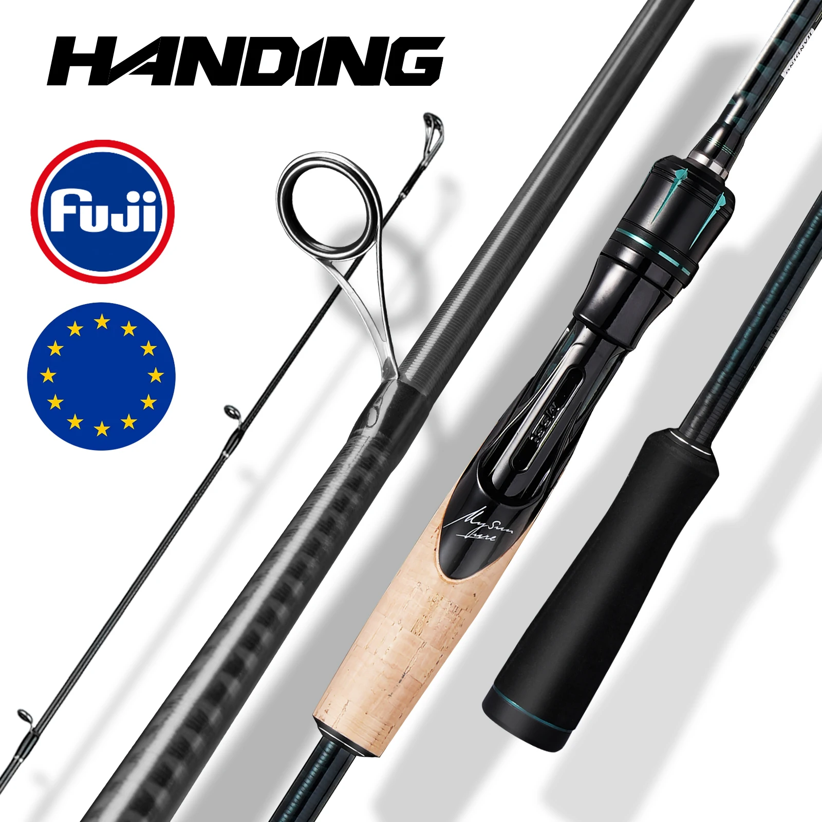 HANDING Leurre Magic L Spinning composé de 2 sections, adapté à la pêche au bar, UL/L/ML/laissée/M, 1.98-2.44m, 1.5-40g