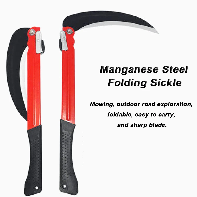 Description Picture 3 of itemMower Folding Sickle Manganese Steel Portable Firewood Cutting Outdoor Agricultural Tools Sickle Knife Machete Garden Tools