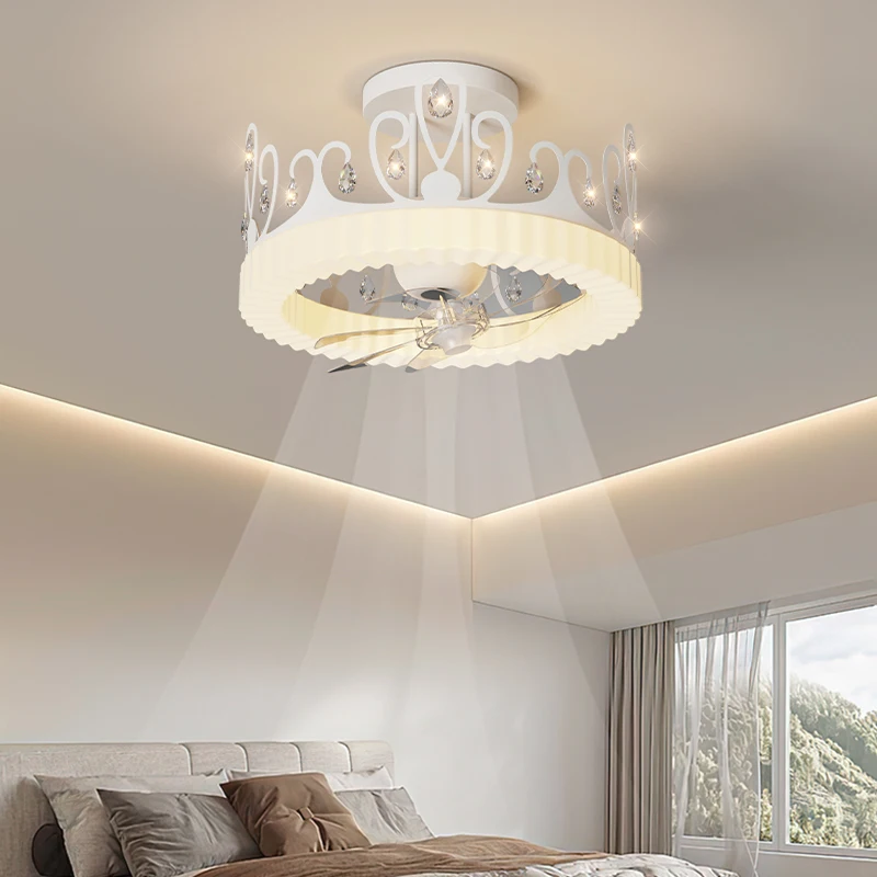 

Modern Ceiling Fan with Led Light Home Living Room Bedroom Ceiling Light Remote Control 42W Unlimited Dimming Power Adjustable