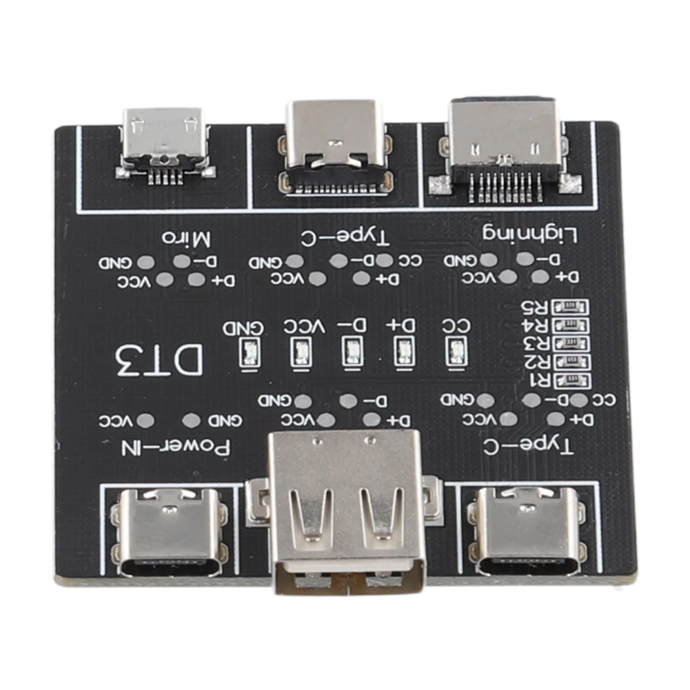 DT3 USB 케이블 테스터 USB Type-C 데이터 케이블 감지 보드 날짜 케이블 온오프 감지 아이폰 안드로이드용 USB 케이블 검사기