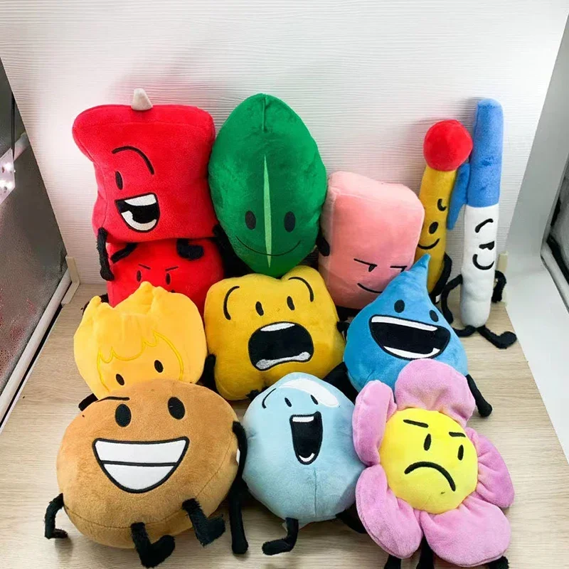 BFDI Plush Toy Dream Island Stuffed Doll Leafy Firey Flower Waterdrop  Bubble Animal Plant Plushie Pillows Kids Gifts - AliExpress