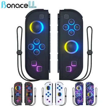 Gamepad para for Nintendo Switch/OLED/Lite-LED RGB (L/R), Joypad, controlador inalámbrico Turbo de doble vibración para NS Joycon