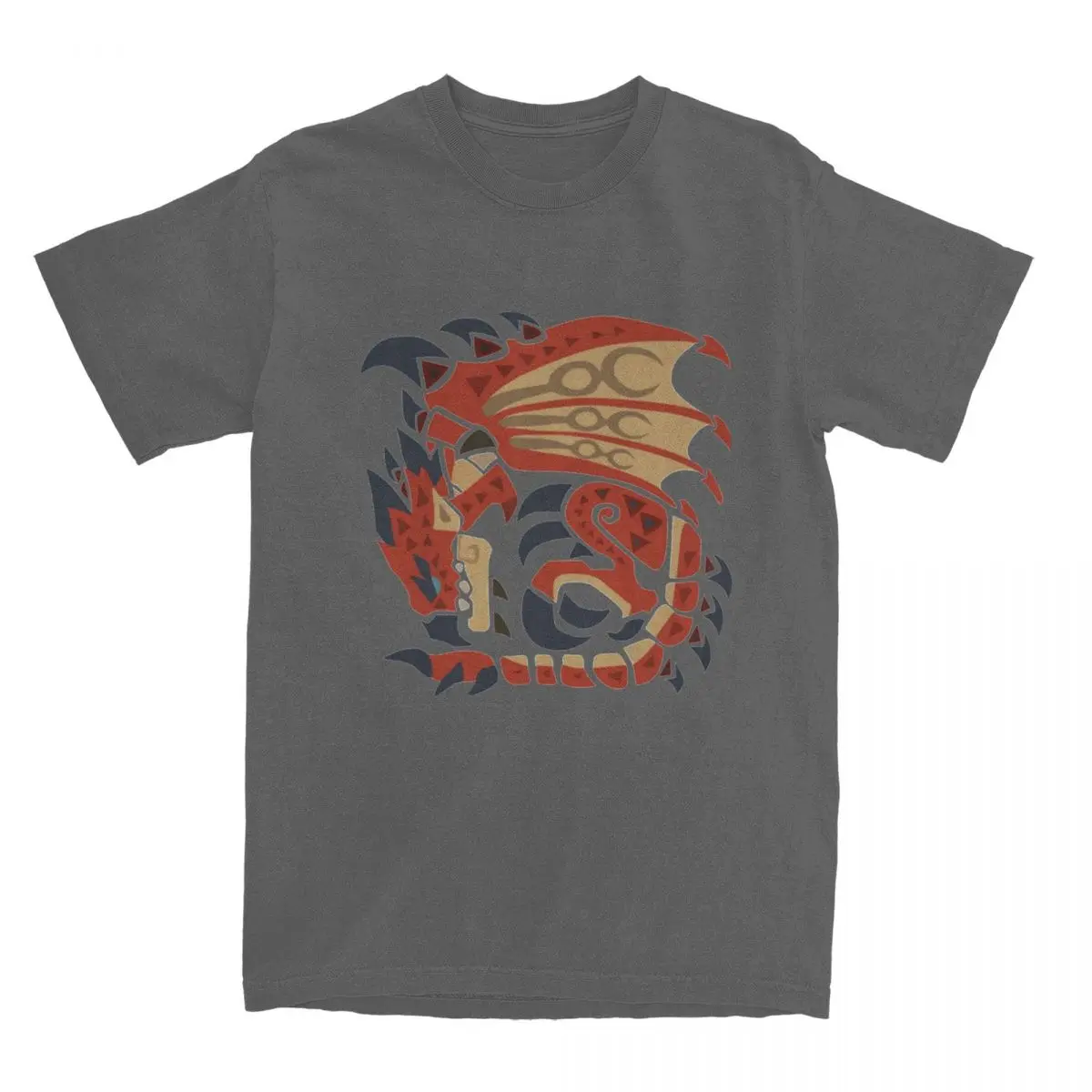 Rathalos Aesthetic Summer Cotton Fashion Tee - Men's Short-Sleeve Custom Design T-Shirt
