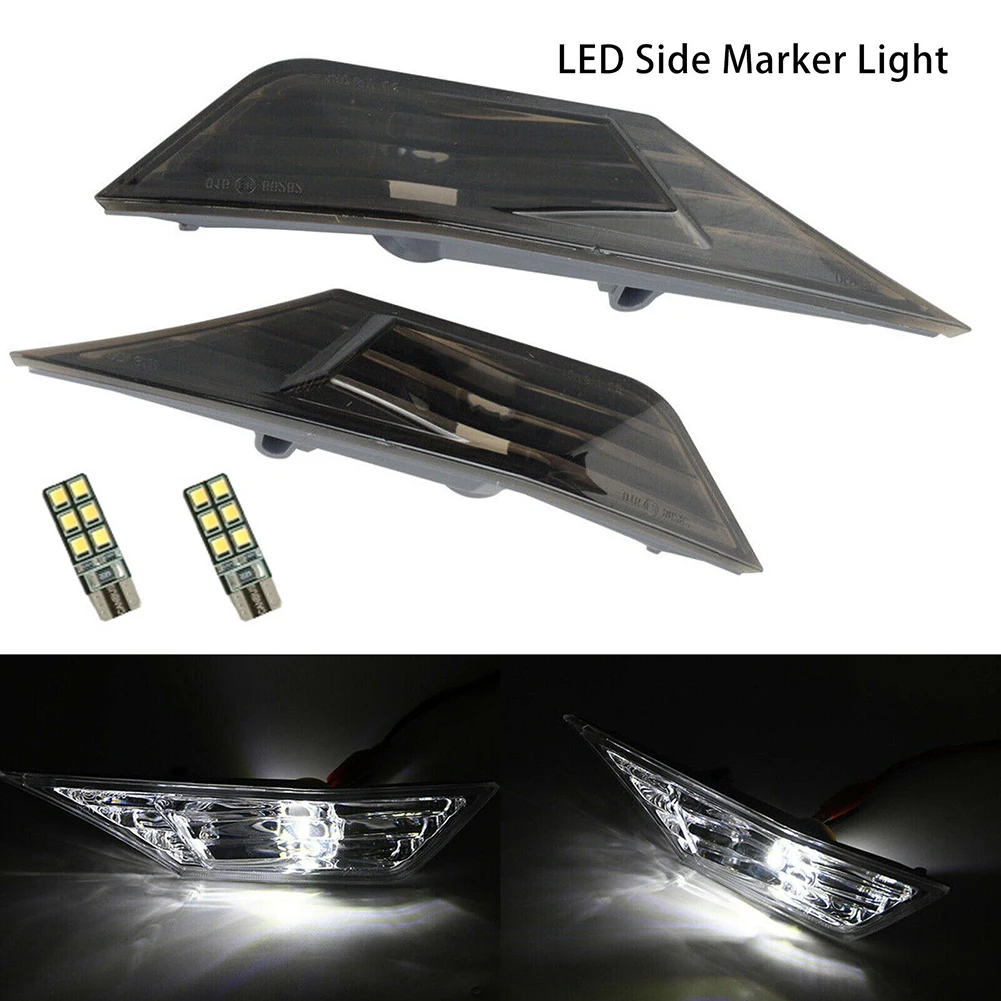 

1 Pair 20.5*4.5*4.5cm Smoked Side Marker Lamp Turn Signal Light W/ LED Bulbs For Honda Civic 2016-2021 ABS Plastic Accessories