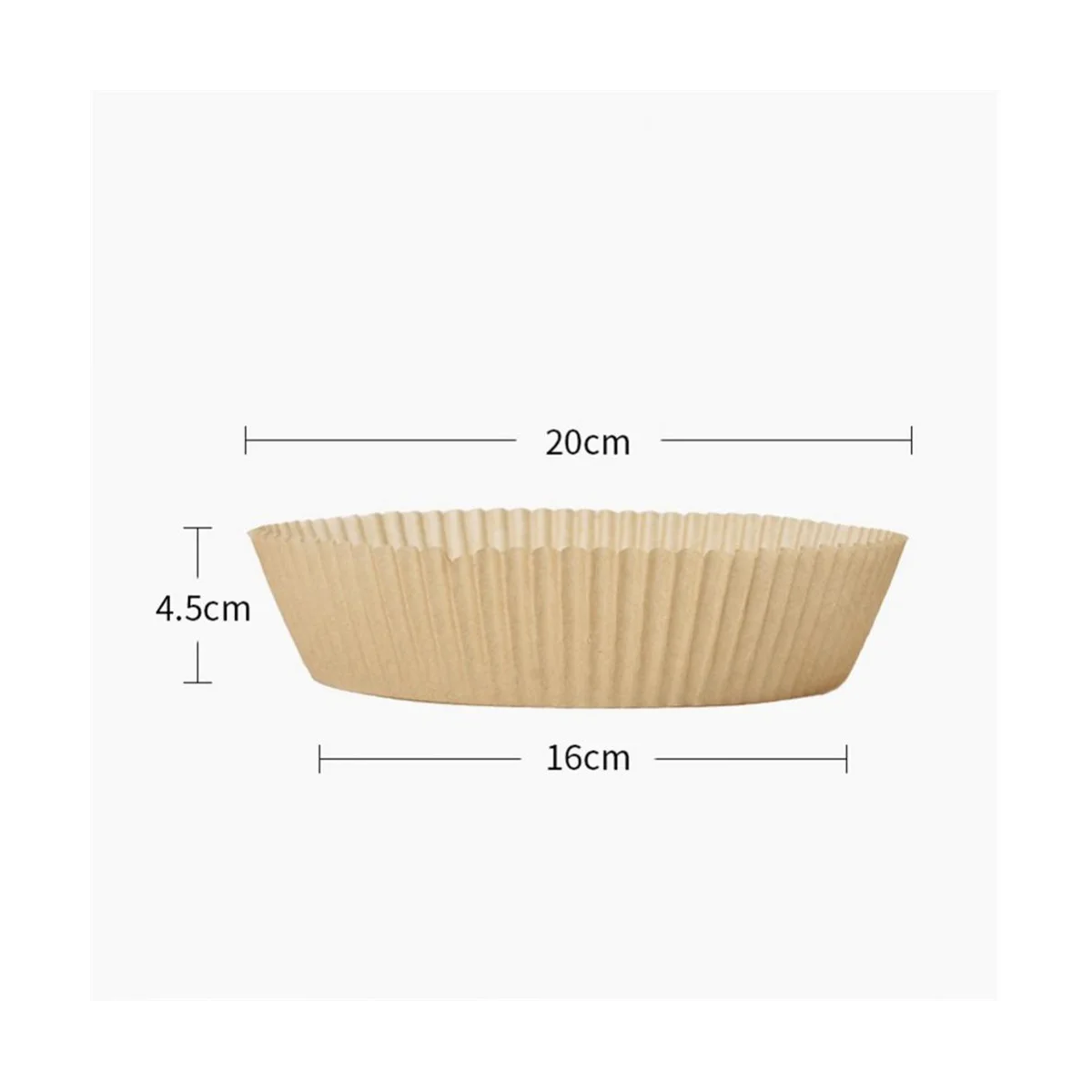 100PCS AirFryer Paper Disposable Non-Stick Round Oven Pan Oil-Proof Household BBQ Plate Liner Kitchen Baking Accessories