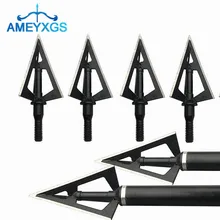 

3/6/12pcs Archery Hunting Broadhead 100gr Point Tips Arrowhead 3 Blades for Outdoor Bow and Arrow Hunting Shooting Accessories