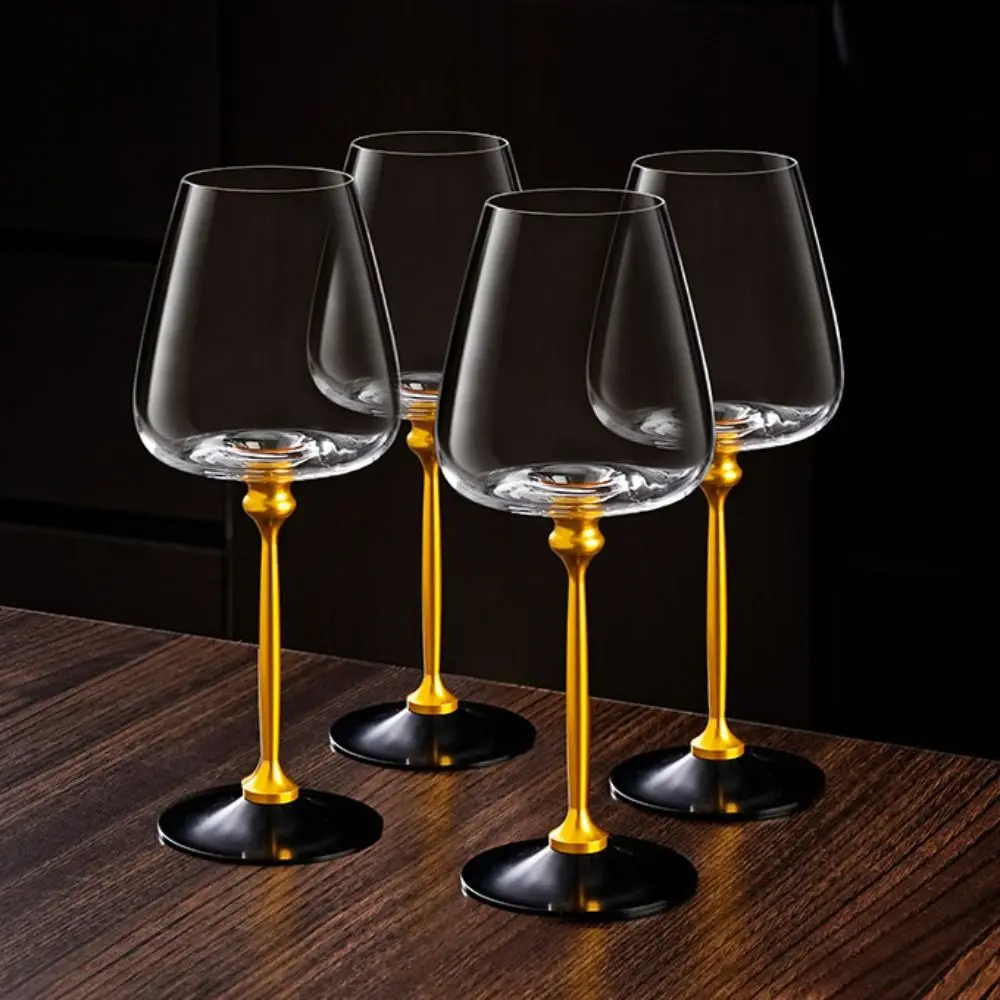 Clear Rotating Glass Wine Glasses Ergonomic Holder 500ml Crystal Goblet Thickened Base Wine Decanter Glass Cup Cocktails