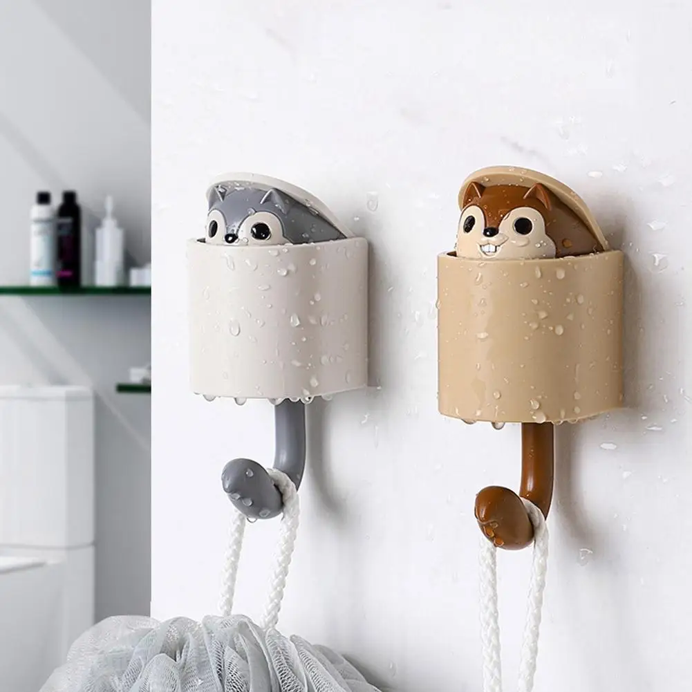 

Creative Sticky Hook Adhesive Wall Hooks Cute Bedroom Wall Hooks Hanger Storage Holder For Kitchen Bathroom X2E4