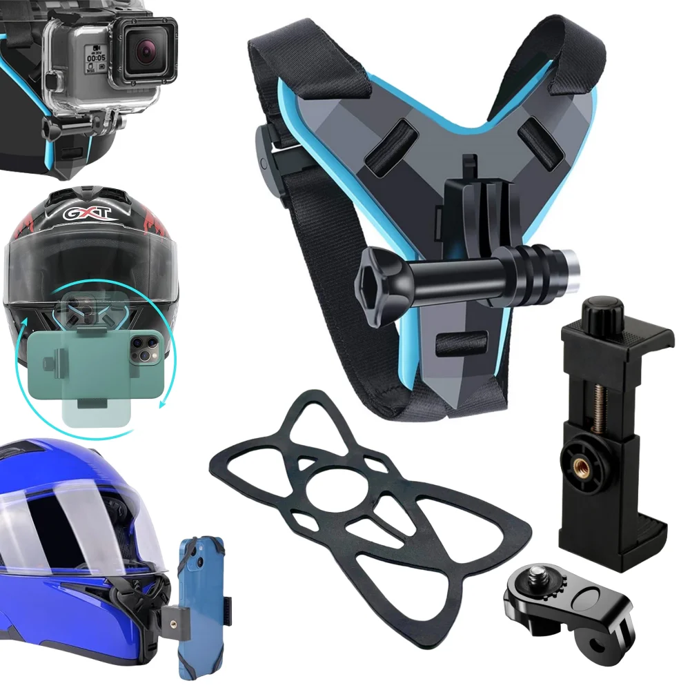 Motorcycle Phone Stand Motorcycle Helmet Phone Mount Holder For GoPro Hero 12 10 9 8 7 Action Sports Camera Holder