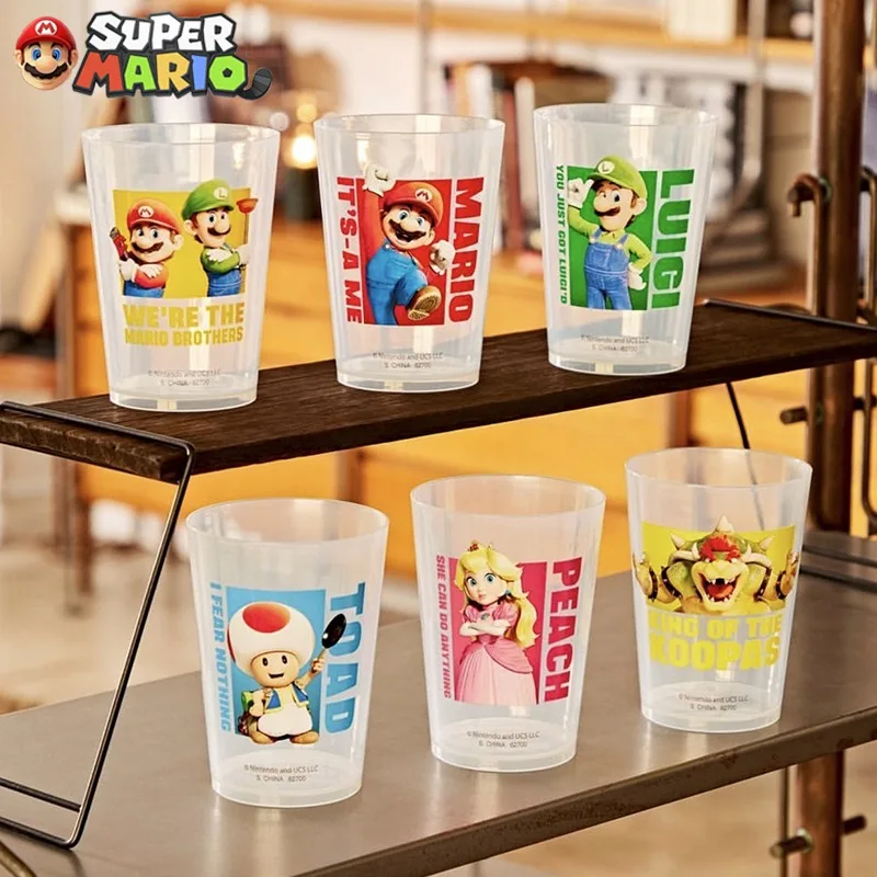 Super Mario Bros Movie Water Resin Cups Anime Drinking Cups Student Portable Mug Office Coffee Mugs Home Drinkware Regali Per Bambini