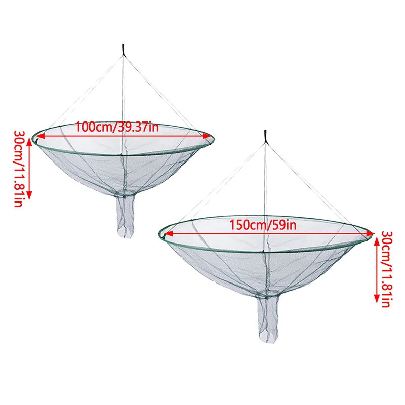 Fishing Net Case Portable Foldable Fishing Net Cage Round Open Pull Lobster For Travel Port Boat fishing net