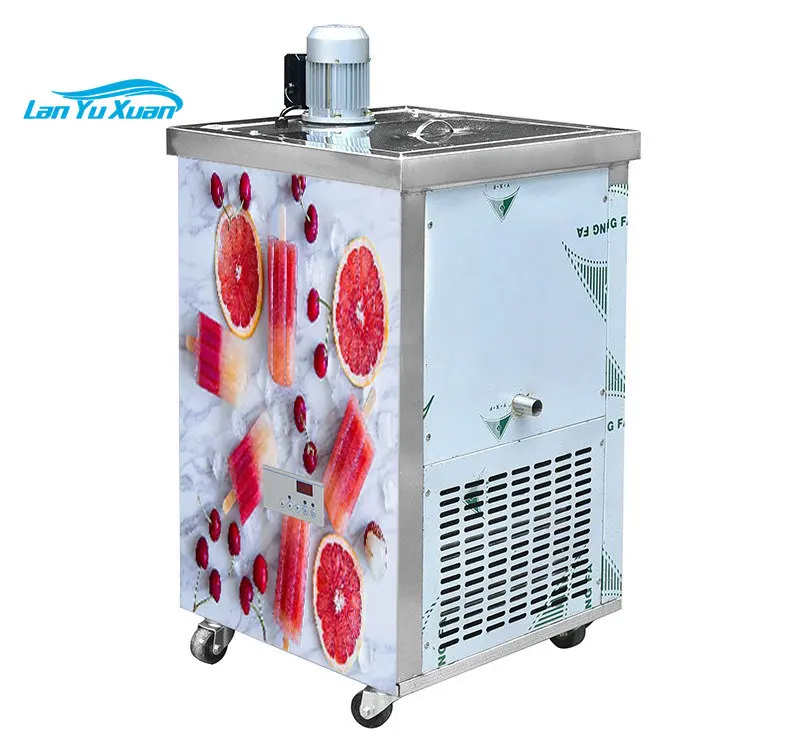 

CE 2 Molds 6000pcs / Day High Capacity Popsicle Machine Ice Cream Making Machine with Stainless Steel Ice Lolly Molds for Sale