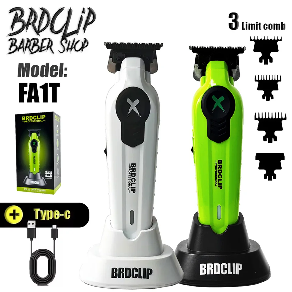 Neuer BRDCLIP FA1T Haartrimmer, grün, 2026, professioneller Haarschneider für Friseure, Konturenschneider, elektrische Haarschneidemaschine mit Farbverlauf._voghion.com